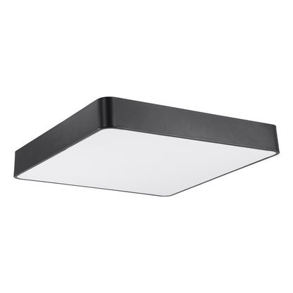 KAMALA 61208-S Πλαφονιέρα Οροφής LED CCT 75W 8625lm 120° AC 220-240V - Εναλλαγή Φωτισμού μέσω Τηλεχειριστηρίου All In One Ψυχρό 6000k+Φυσικό 4500k+Θερμό 2700k Dimmable Μ60 x Π60 x Υ8cm - Μαύρο