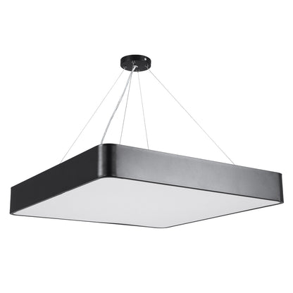 KAMALA 61208-S Πλαφονιέρα Οροφής LED CCT 75W 8625lm 120° AC 220-240V - Εναλλαγή Φωτισμού μέσω Τηλεχειριστηρίου All In One Ψυχρό 6000k+Φυσικό 4500k+Θερμό 2700k Dimmable Μ60 x Π60 x Υ8cm - Μαύρο