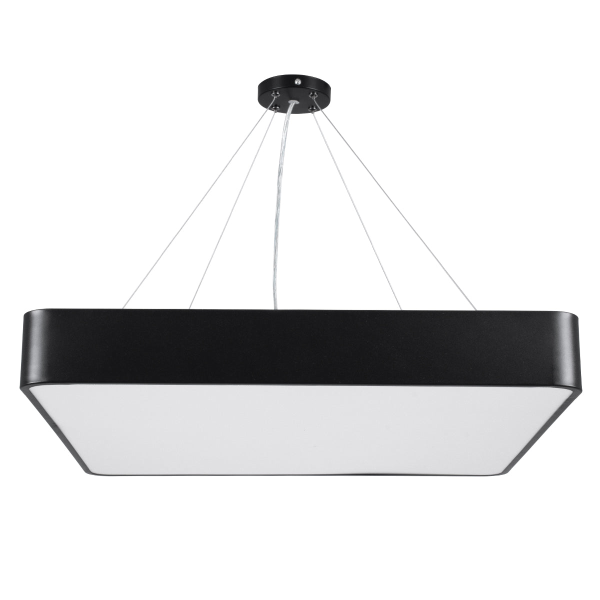 KAMALA 61208-S Πλαφονιέρα Οροφής LED CCT 75W 8625lm 120° AC 220-240V - Εναλλαγή Φωτισμού μέσω Τηλεχειριστηρίου All In One Ψυχρό 6000k+Φυσικό 4500k+Θερμό 2700k Dimmable Μ60 x Π60 x Υ8cm - Μαύρο