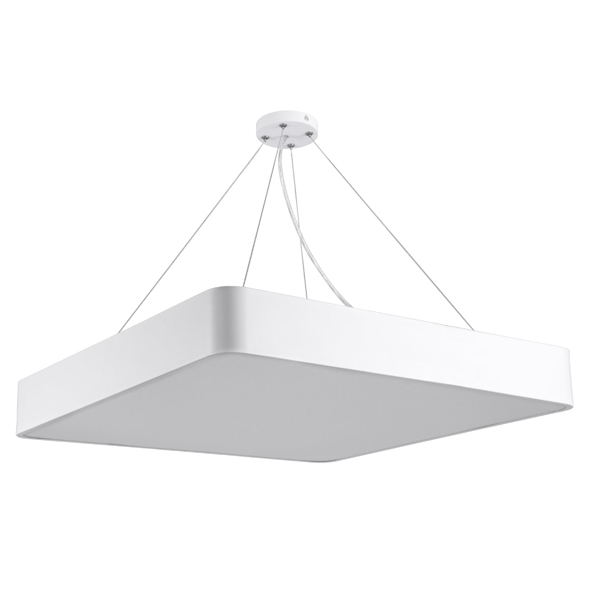 KAMALA 61209 Μοντέρνο Κρεμαστό Φωτιστικό Οροφής LED 75W 8625lm 120° AC 220-240V IP20 Ρυθμιζόμενο Λευκό CCT με Χειριστήριο από 2700K έως 6000K Dimmable - Lumileds SMD Chip - Λευκό Ματ - Μ60 x Π60 x Υ8