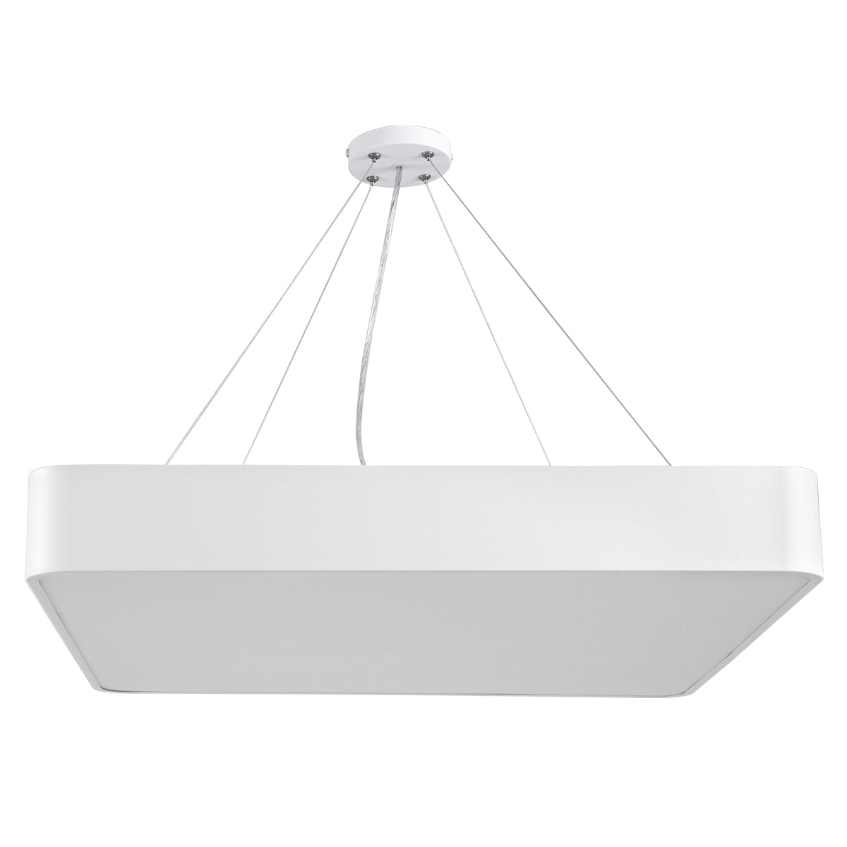 KAMALA 61209 Μοντέρνο Κρεμαστό Φωτιστικό Οροφής LED 75W 8625lm 120° AC 220-240V IP20 Ρυθμιζόμενο Λευκό CCT με Χειριστήριο από 2700K έως 6000K Dimmable - Lumileds SMD Chip - Λευκό Ματ - Μ60 x Π60 x Υ8