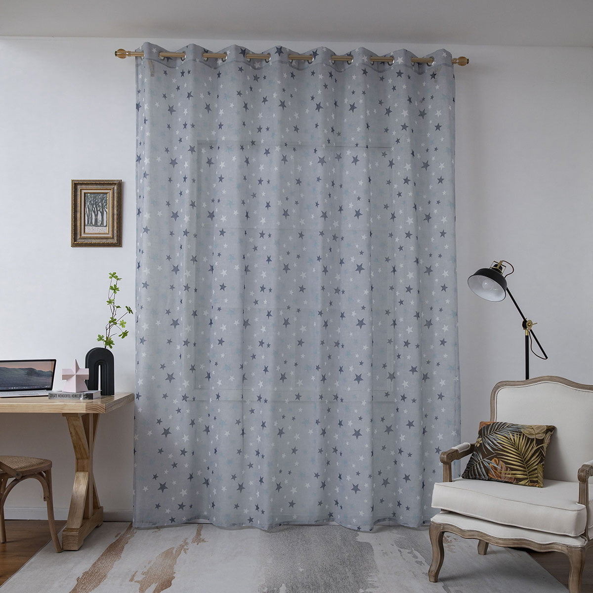 Κουρτίνα Art 6121 280x280εκ Γαλάζιο/Μπλε