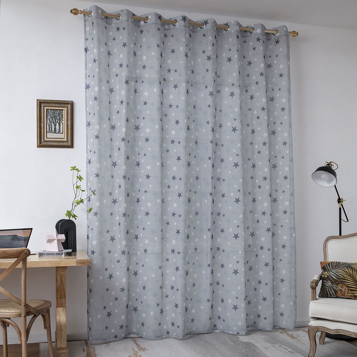 Κουρτίνα Art 6121 280x280εκ Γαλάζιο/Μπλε