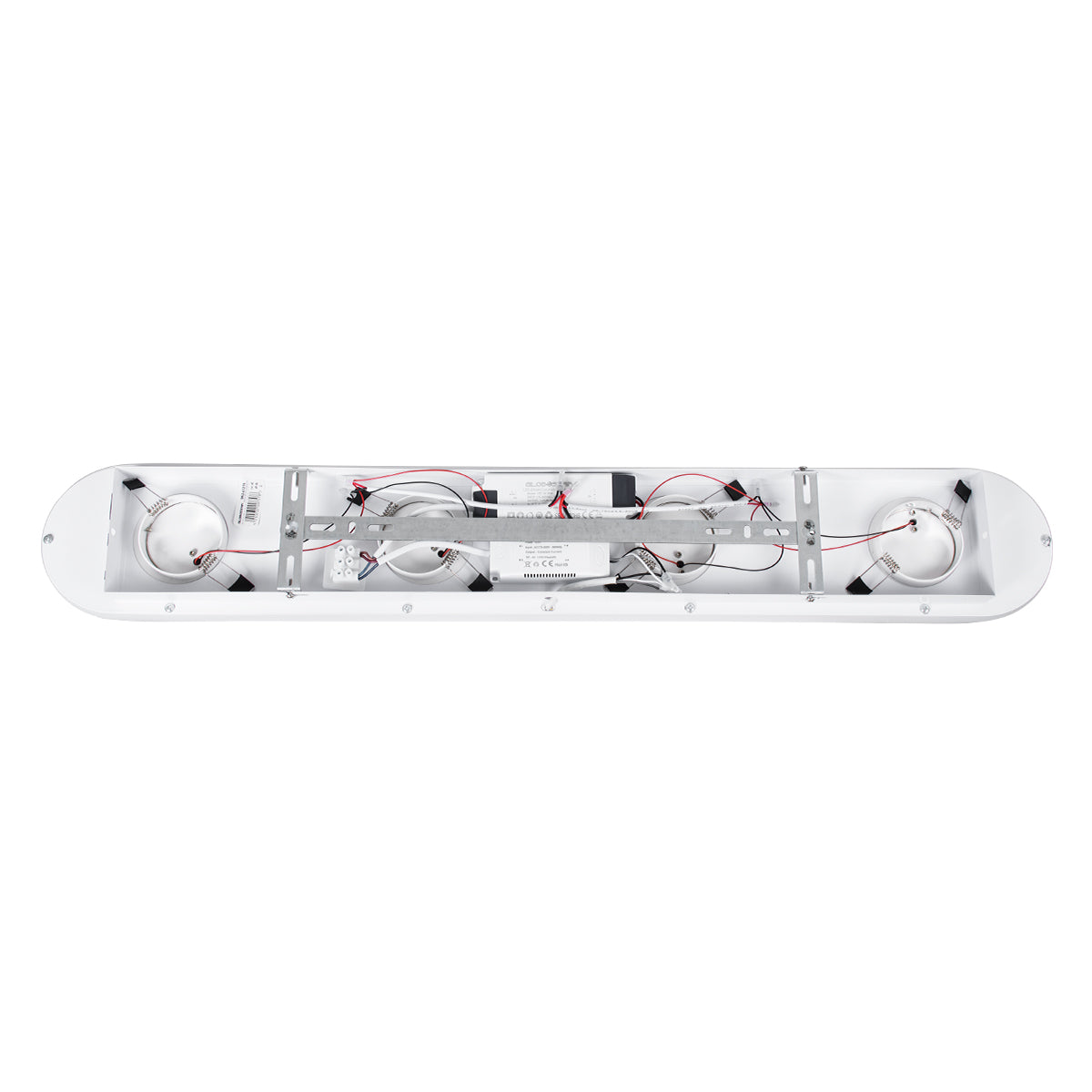 NESPO 61215 Φωτιστικό Οροφής Linear Design LED CCT με Κινούμενα Σποτ LED Spot Downlight 48W 5376lm 360° & 45° AC 220-240V - Εναλλαγή Φωτισμού μέσω Διακόπτη On/Off All In One Ψυχρό 6000k+Φυσικό 4500k+Θερμό 2700k Μ80 x Π13 x Υ6.5cm - Λευκό