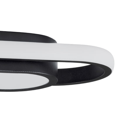 IGOR 61216 Φωτιστικό Οροφής Linear Design LED CCT 24W 2880lm 210° AC 220-240V - Εναλλαγή Φωτισμού μέσω Διακόπτη On/Off All In One Ψυχρό 6000k+Φυσικό 4500k+Θερμό 2700k Μ41 x Π13 x Υ4.5cm - Μαύρο