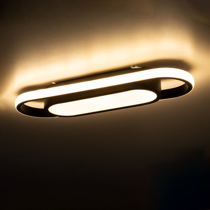 IGOR 61216 Φωτιστικό Οροφής Linear Design LED CCT 24W 2880lm 210° AC 220-240V - Εναλλαγή Φωτισμού μέσω Διακόπτη On/Off All In One Ψυχρό 6000k+Φυσικό 4500k+Θερμό 2700k Μ41 x Π13 x Υ4.5cm - Μαύρο