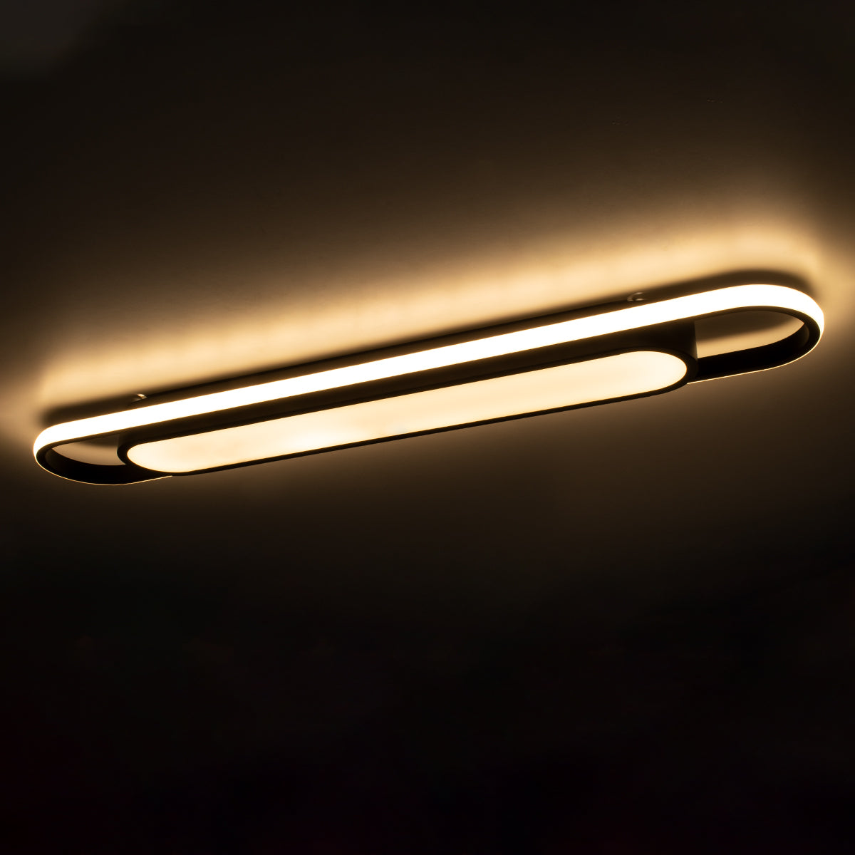 IGOR 61218 Φωτιστικό Οροφής Linear Design LED CCT 48W 5760lm 210° AC 220-240V - Εναλλαγή Φωτισμού μέσω Διακόπτη On/Off All In One Ψυχρό 6000k+Φυσικό 4500k+Θερμό 2700k Μ81 x Π13 x Υ4.5cm - Μαύρο