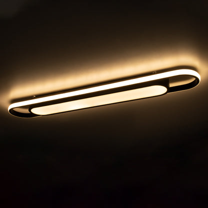 IGOR 61218 Φωτιστικό Οροφής Linear Design LED CCT 48W 5760lm 210° AC 220-240V - Εναλλαγή Φωτισμού μέσω Διακόπτη On/Off All In One Ψυχρό 6000k+Φυσικό 4500k+Θερμό 2700k Μ81 x Π13 x Υ4.5cm - Μαύρο
