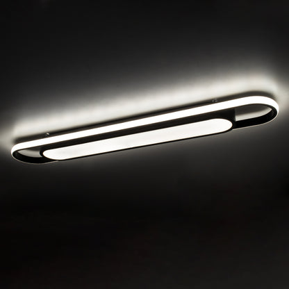 IGOR 61218 Φωτιστικό Οροφής Linear Design LED CCT 48W 5760lm 210° AC 220-240V - Εναλλαγή Φωτισμού μέσω Διακόπτη On/Off All In One Ψυχρό 6000k+Φυσικό 4500k+Θερμό 2700k Μ81 x Π13 x Υ4.5cm - Μαύρο
