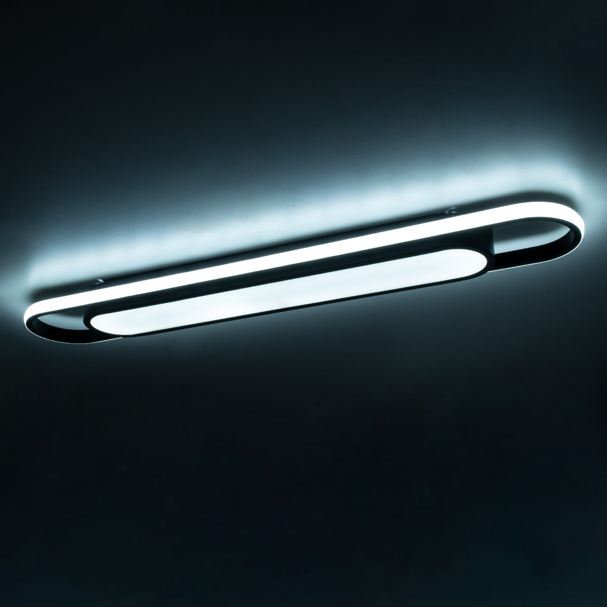 IGOR 61218 Φωτιστικό Οροφής Linear Design LED CCT 48W 5760lm 210° AC 220-240V - Εναλλαγή Φωτισμού μέσω Διακόπτη On/Off All In One Ψυχρό 6000k+Φυσικό 4500k+Θερμό 2700k Μ81 x Π13 x Υ4.5cm - Μαύρο