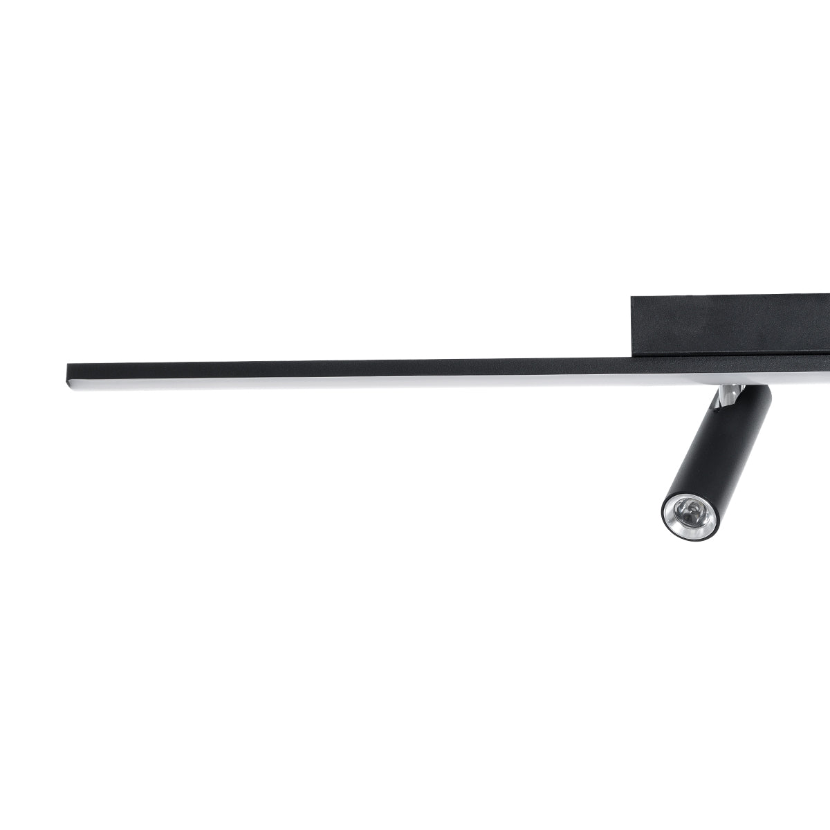 BARETTI 61226 Φωτιστικό Οροφής Linear Design LED CCT με Κινούμενα Σποτ LED Downlight 24W 2688lm 160° & 45° AC 220-240V IP20 - Εναλλαγή Φωτισμού μέσω Διακόπτη On/Off All In One Ψυχρό 6000k+Φυσικό 4500k+Θερμό 2700k - Μ80 x Π5.5 x Υ5 cm - Μαύρο