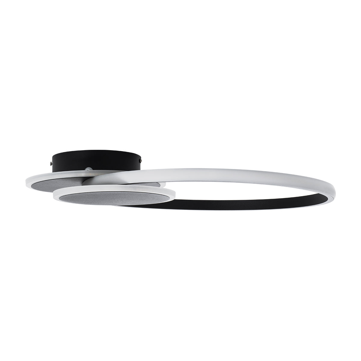 CIRCUO 61229 Modern LED Ceiling Light 75W 8400lm 360° AC 220-240V IP20 Adjustable White CCT with Remote Control from 2700K to 6000K Dimmable - Lumileds SMD Chip - Matt Black - L53 x W42.5 x H9