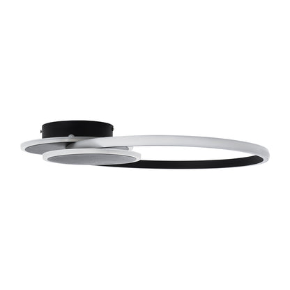 CIRCUO 61229 Modern LED Ceiling Light 75W 8400lm 360° AC 220-240V IP20 Adjustable White CCT with Remote Control from 2700K to 6000K Dimmable - Lumileds SMD Chip - Matt Black - L53 x W42.5 x H9
