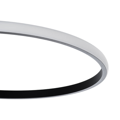 CIRCUO 61229 Modern LED Ceiling Light 75W 8400lm 360° AC 220-240V IP20 Adjustable White CCT with Remote Control from 2700K to 6000K Dimmable - Lumileds SMD Chip - Matt Black - L53 x W42.5 x H9