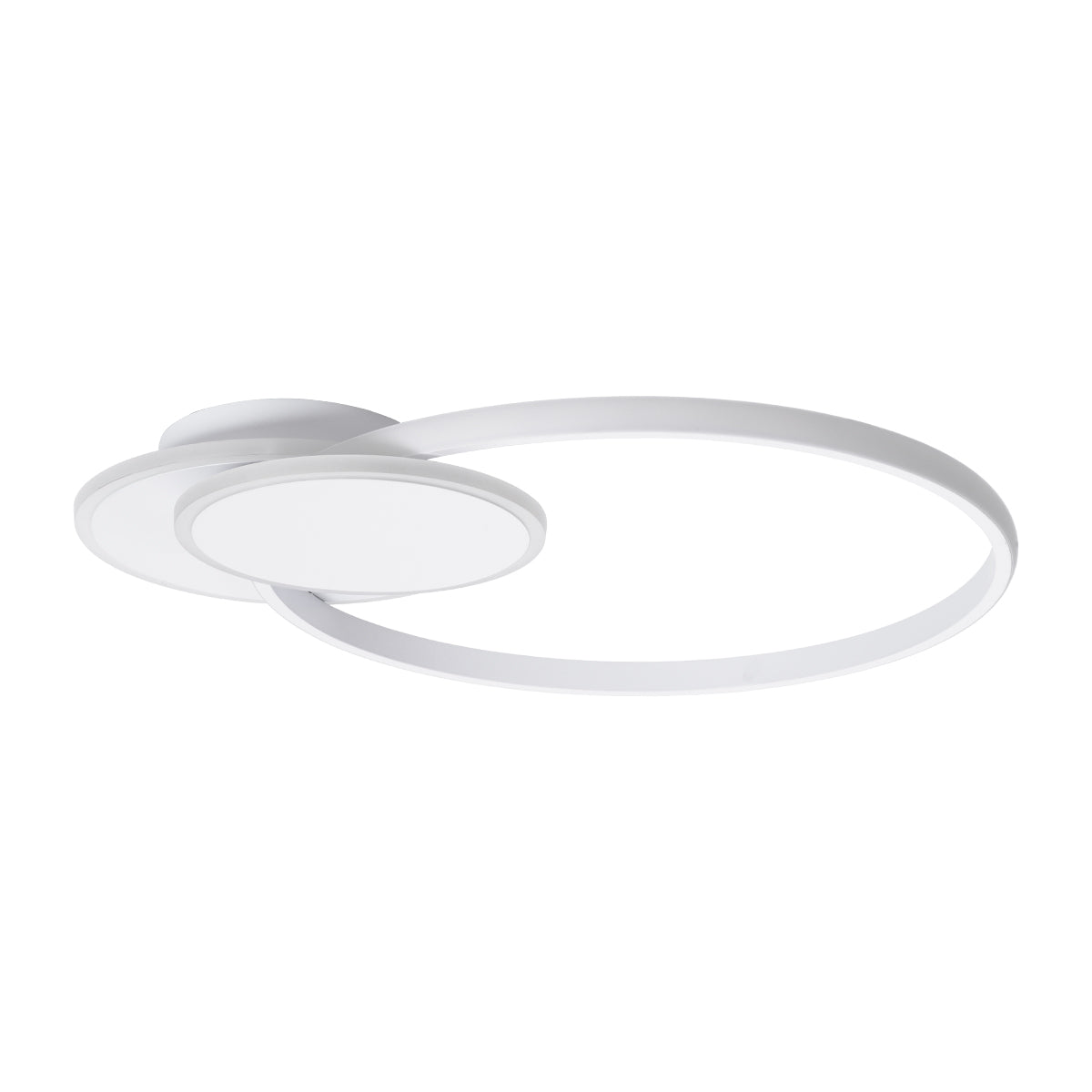 CIRCUO 61230 Μοντέρνο Φωτιστικό Οροφής LED 75W 8400lm 360° AC 220-240V IP20 Ρυθμιζόμενο Λευκό CCT με Χειριστήριο από 2700K έως 6000K Dimmable - Lumileds SMD Chip - Λευκό Ματ - Μ53 x Π42.5 x Υ9