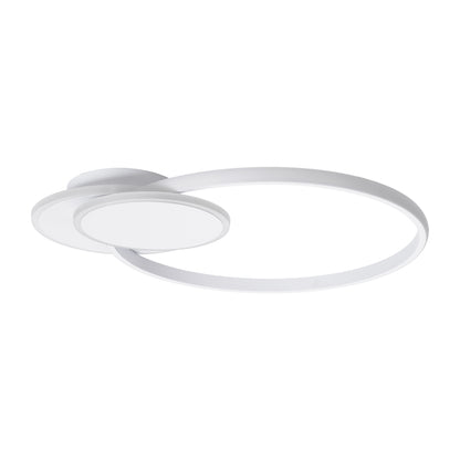 CIRCUO 61230 Μοντέρνο Φωτιστικό Οροφής LED 75W 8400lm 360° AC 220-240V IP20 Ρυθμιζόμενο Λευκό CCT με Χειριστήριο από 2700K έως 6000K Dimmable - Lumileds SMD Chip - Λευκό Ματ - Μ53 x Π42.5 x Υ9