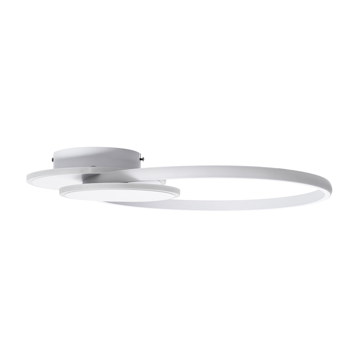 CIRCUO 61230 Μοντέρνο Φωτιστικό Οροφής LED 75W 8400lm 360° AC 220-240V IP20 Ρυθμιζόμενο Λευκό CCT με Χειριστήριο από 2700K έως 6000K Dimmable - Lumileds SMD Chip - Λευκό Ματ - Μ53 x Π42.5 x Υ9