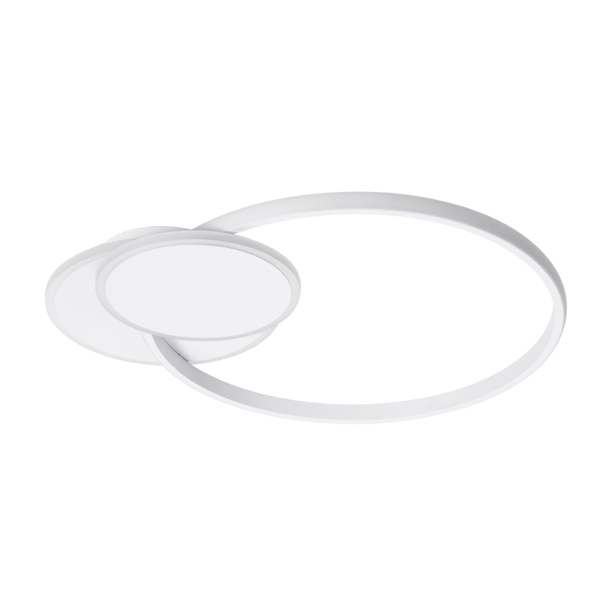 CIRCUO 61230 Μοντέρνο Φωτιστικό Οροφής LED 75W 8400lm 360° AC 220-240V IP20 Ρυθμιζόμενο Λευκό CCT με Χειριστήριο από 2700K έως 6000K Dimmable - Lumileds SMD Chip - Λευκό Ματ - Μ53 x Π42.5 x Υ9