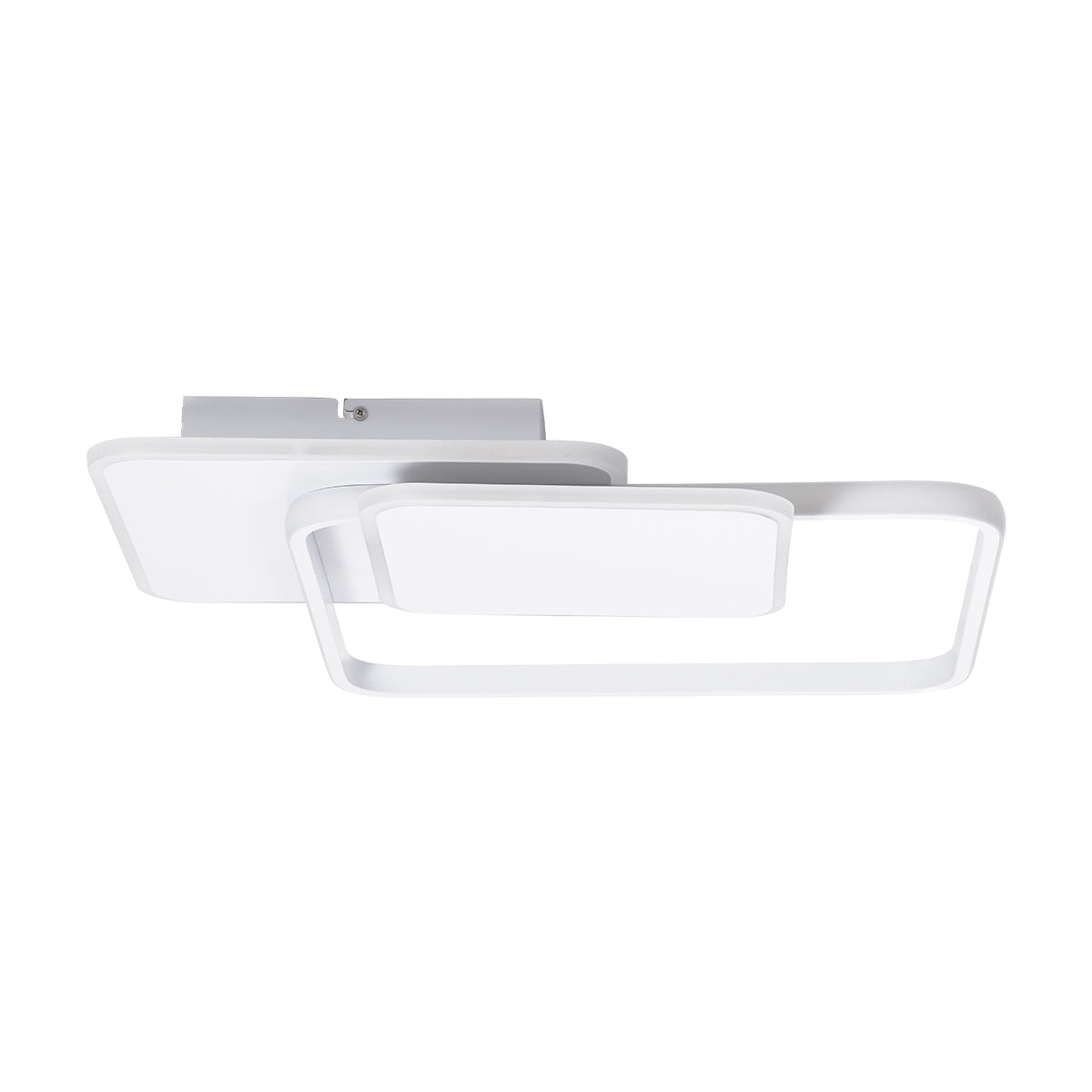 SQUARO 61232 Φωτιστικό Οροφής Δαχτυλίδι-Κύκλος LED CCT 75W 8400lm 360° AC 220-240V - Εναλλαγή Φωτισμού μέσω Τηλεχειριστηρίου All In One Ψυχρό 6000k+Φυσικό 4500k+Θερμό 2700k Dimmable Μ48.5 x Π51 x Υ9cm - Λευκό