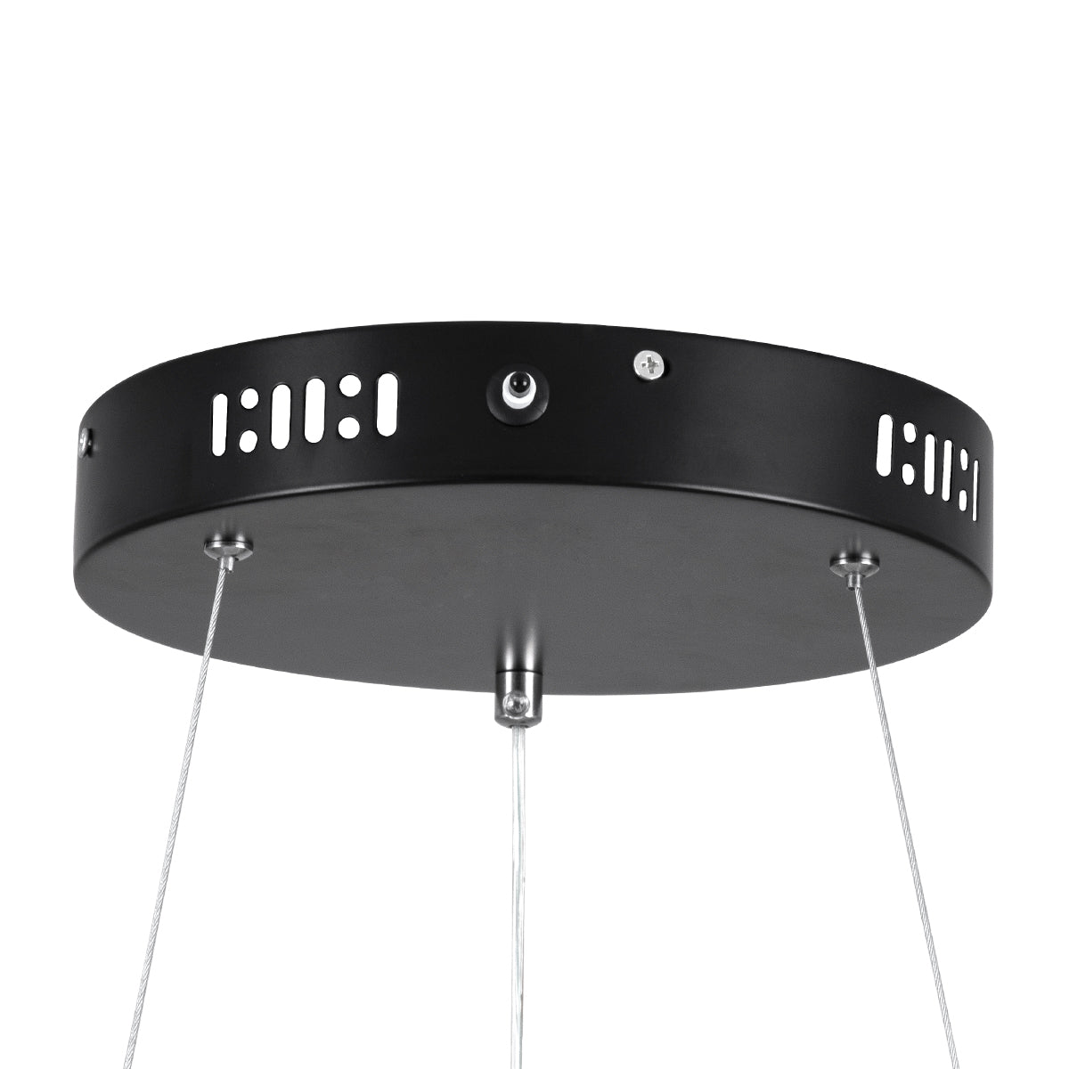 SALEM 61245 Κρεμαστή Πλαφονιέρα Οροφής Δαχτυλίδι-Κύκλος LED CCT 105W 12075lm 120° AC 220-240V - Εναλλαγή Φωτισμού μέσω Τηλεχειριστηρίου All In One Ψυχρό 6000k+Φυσικό 4500k+Θερμό 2700k Dimmable Φ60cm - Μαύρο