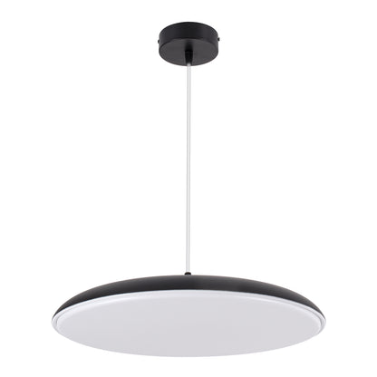 BARON 61254 Κρεμαστή Πλαφονιέρα Οροφής LED CCT 24W 2880lm 120° AC 220-240V - Εναλλαγή Φωτισμού μέσω Διακόπτη On/Off All In One Ψυχρό 6000k+Φυσικό 4500k+Θερμό 2700k Φ40 x Υ10cm - Μαύρο