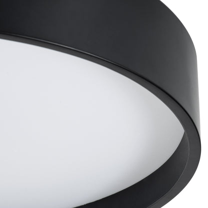 NARNIA 61259 Πλαφονιέρα Οροφής LED CCT 100W 11500lm 120° AC 220-240V - Εναλλαγή Φωτισμού μέσω Τηλεχειριστηρίου All In One Ψυχρό 6000k+Φυσικό 4500k+Θερμό 2700k Dimmable Φ60 x Υ10cm - Μαύρο