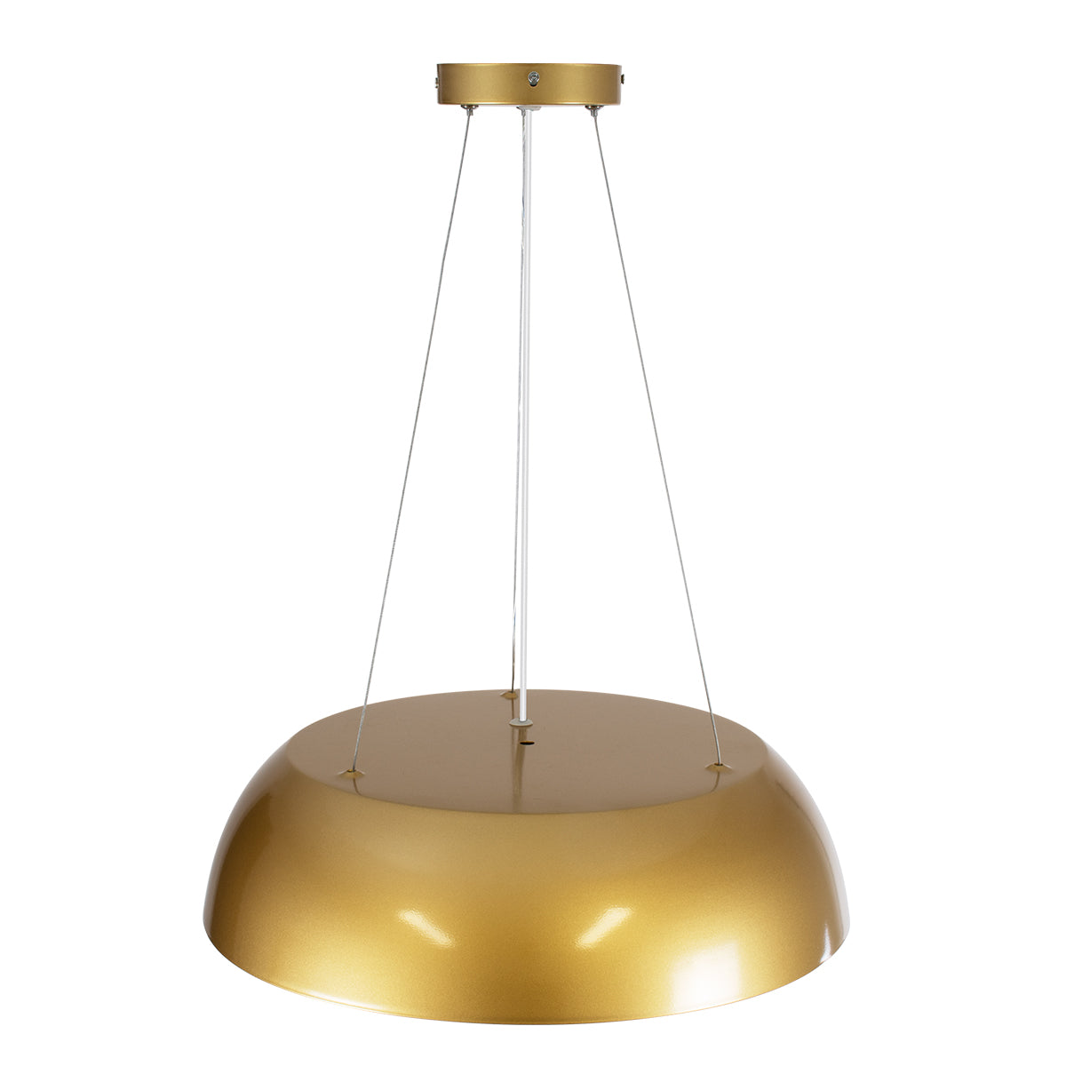 ANATOLIA 61268 Κρεμαστή Πλαφονιέρα Οροφής LED CCT 60W 6900lm 120° AC 220-240V - Εναλλαγή Φωτισμού μέσω Τηλεχειριστηρίου All In One Ψυχρό 6000k+Φυσικό 4500k+Θερμό 2700k Dimmable Φ43cm - Χρυσό