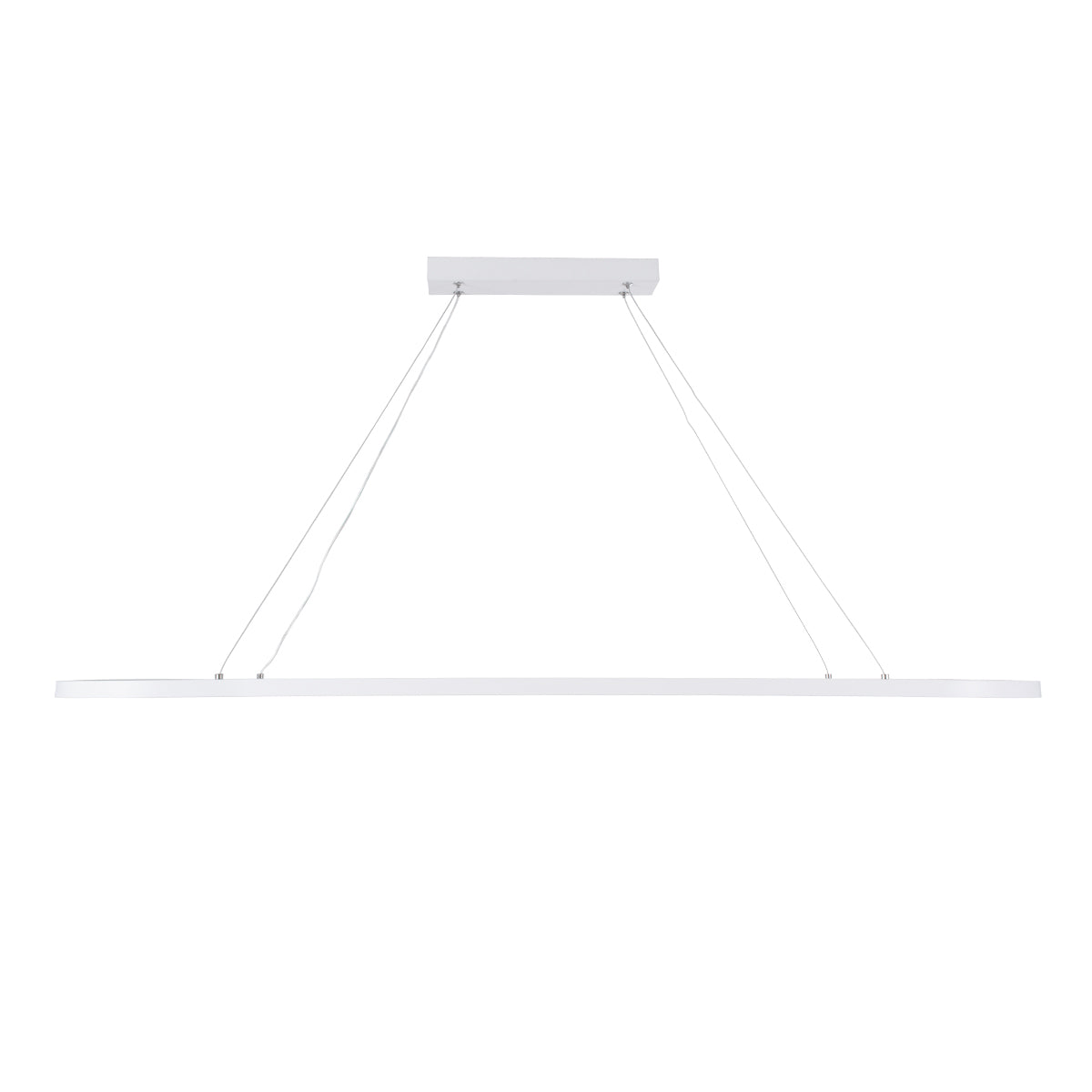 BOLIVAR 61272 Μοντέρνο Κρεμαστό Φωτιστικό Οροφής LED 54W 6210lm 360° AC 220-240V IP20 Ρυθμιζόμενο Λευκό CCT με Χειριστήριο από 2700K έως 6000K Dimmable - Lumileds SMD Chip - Λευκό Ματ - Μ120 x Π30 x Υ2