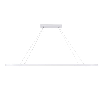 BOLIVAR 61272 Μοντέρνο Κρεμαστό Φωτιστικό Οροφής LED 54W 6210lm 360° AC 220-240V IP20 Ρυθμιζόμενο Λευκό CCT με Χειριστήριο από 2700K έως 6000K Dimmable - Lumileds SMD Chip - Λευκό Ματ - Μ120 x Π30 x Υ2