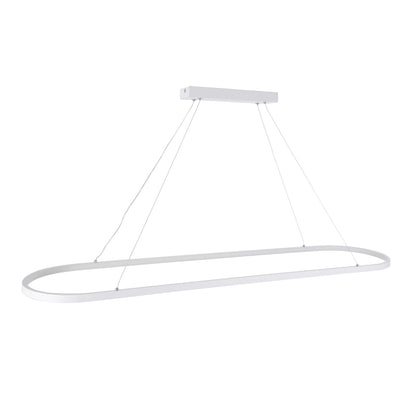 BOLIVAR 61272 Μοντέρνο Κρεμαστό Φωτιστικό Οροφής LED 54W 6210lm 360° AC 220-240V IP20 Ρυθμιζόμενο Λευκό CCT με Χειριστήριο από 2700K έως 6000K Dimmable - Lumileds SMD Chip - Λευκό Ματ - Μ120 x Π30 x Υ2