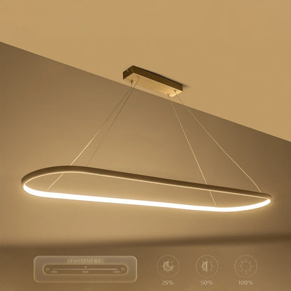 BOLIVAR 61273 Μοντέρνο Κρεμαστό Φωτιστικό Οροφής LED 54W 6210lm 360° AC 220-240V IP20 Ρυθμιζόμενο Λευκό CCT με Χειριστήριο από 2700K έως 6000K Dimmable - Lumileds SMD Chip - Νίκελ Βούρτσας - Μ120 x Π30 x Υ2