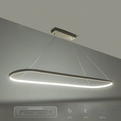 BOLIVAR 61273 Μοντέρνο Κρεμαστό Φωτιστικό Οροφής LED 54W 6210lm 360° AC 220-240V IP20 Ρυθμιζόμενο Λευκό CCT με Χειριστήριο από 2700K έως 6000K Dimmable - Lumileds SMD Chip - Νίκελ Βούρτσας - Μ120 x Π30 x Υ2