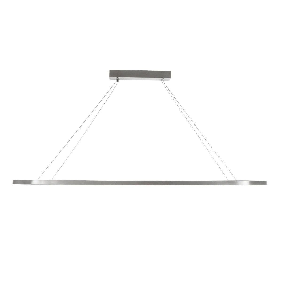 BOLIVAR 61273 Μοντέρνο Κρεμαστό Φωτιστικό Οροφής LED 54W 6210lm 360° AC 220-240V IP20 Ρυθμιζόμενο Λευκό CCT με Χειριστήριο από 2700K έως 6000K Dimmable - Lumileds SMD Chip - Νίκελ Βούρτσας - Μ120 x Π30 x Υ2