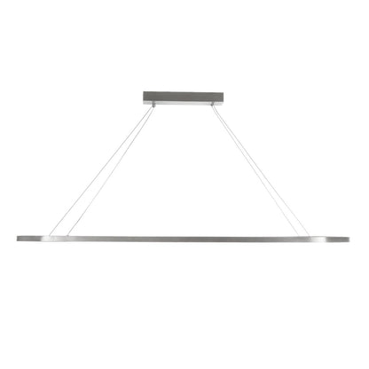 BOLIVAR 61273 Μοντέρνο Κρεμαστό Φωτιστικό Οροφής LED 54W 6210lm 360° AC 220-240V IP20 Ρυθμιζόμενο Λευκό CCT με Χειριστήριο από 2700K έως 6000K Dimmable - Lumileds SMD Chip - Νίκελ Βούρτσας - Μ120 x Π30 x Υ2