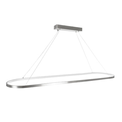 BOLIVAR 61273 Μοντέρνο Κρεμαστό Φωτιστικό Οροφής LED 54W 6210lm 360° AC 220-240V IP20 Ρυθμιζόμενο Λευκό CCT με Χειριστήριο από 2700K έως 6000K Dimmable - Lumileds SMD Chip - Νίκελ Βούρτσας - Μ120 x Π30 x Υ2