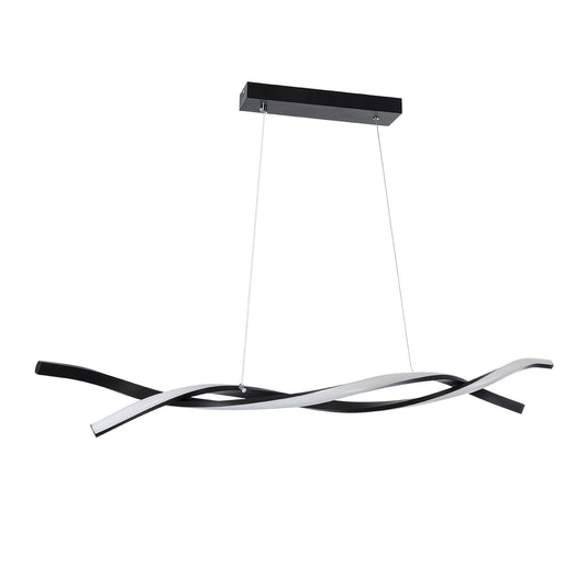 MORALES 61275 Κρεμαστό Φωτιστικό Οροφής Design LED CCT 54W 6048lm 200° AC 220-240V - Εναλλαγή Φωτισμού μέσω Τηλεχειριστηρίου All In One Ψυχρό 6000k+Φυσικό 4500k+Θερμό 2700k Dimmable Μ90 x Π14 x Υ14cm - Μαύρο