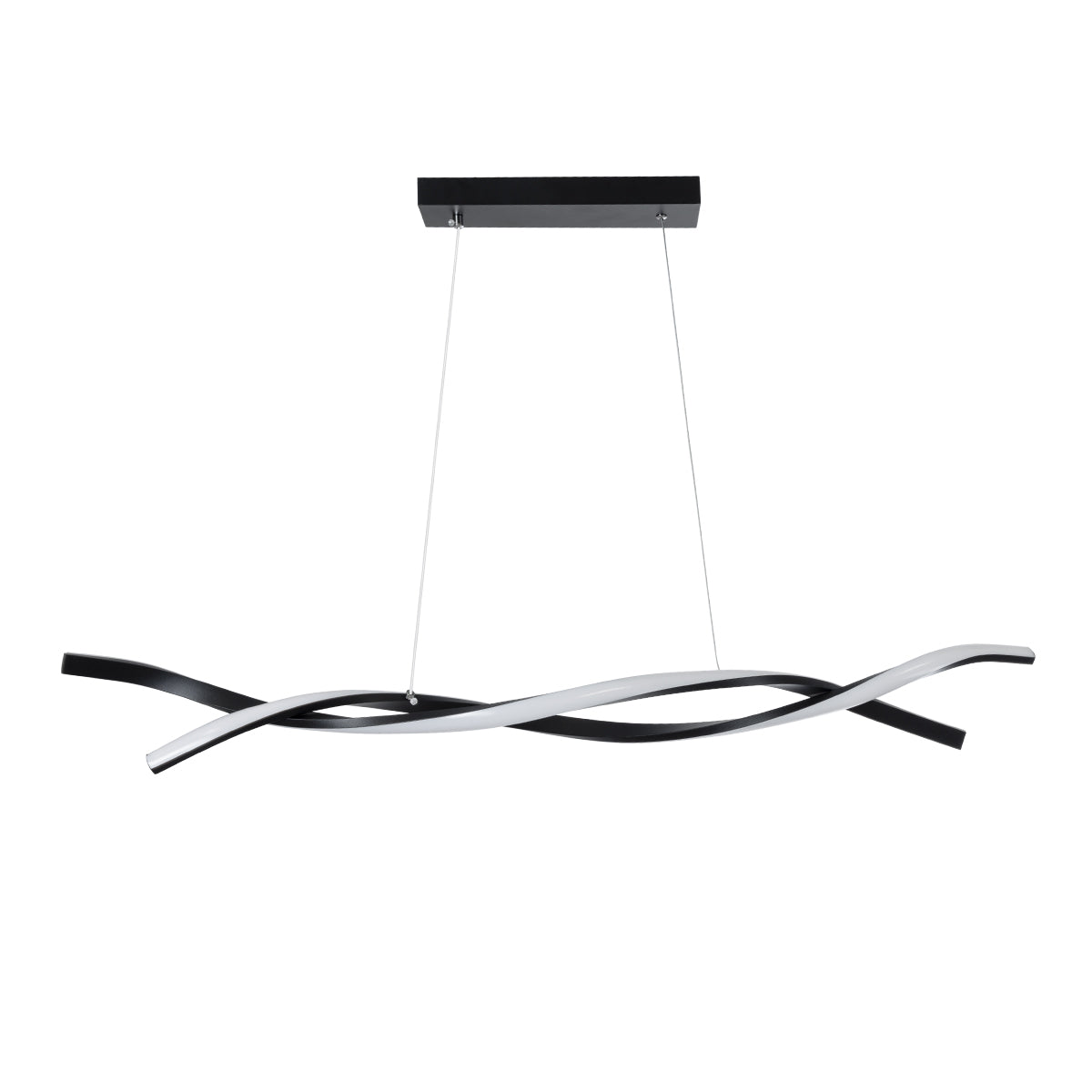 MORALES 61275 Κρεμαστό Φωτιστικό Οροφής Design LED CCT 54W 6048lm 200° AC 220-240V - Εναλλαγή Φωτισμού μέσω Τηλεχειριστηρίου All In One Ψυχρό 6000k+Φυσικό 4500k+Θερμό 2700k Dimmable Μ90 x Π14 x Υ14cm - Μαύρο