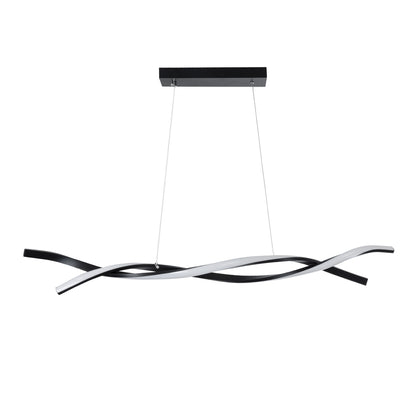 MORALES 61275 Κρεμαστό Φωτιστικό Οροφής Design LED CCT 54W 6048lm 200° AC 220-240V - Εναλλαγή Φωτισμού μέσω Τηλεχειριστηρίου All In One Ψυχρό 6000k+Φυσικό 4500k+Θερμό 2700k Dimmable Μ90 x Π14 x Υ14cm - Μαύρο