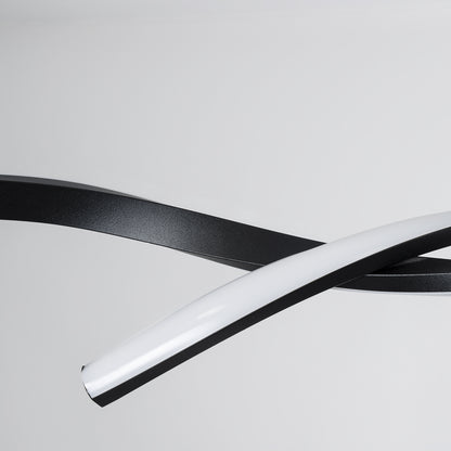 MORALES 61275 Κρεμαστό Φωτιστικό Οροφής Design LED CCT 54W 6048lm 200° AC 220-240V - Εναλλαγή Φωτισμού μέσω Τηλεχειριστηρίου All In One Ψυχρό 6000k+Φυσικό 4500k+Θερμό 2700k Dimmable Μ90 x Π14 x Υ14cm - Μαύρο