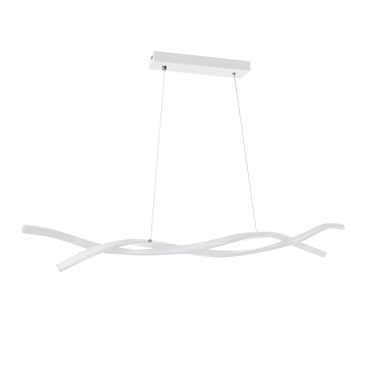 MORALES 61276 Κρεμαστό Φωτιστικό Οροφής Design LED CCT 54W 6048lm 200° AC 220-240V - Εναλλαγή Φωτισμού μέσω Τηλεχειριστηρίου All In One Ψυχρό 6000k+Φυσικό 4500k+Θερμό 2700k Dimmable Μ90 x Π14 x Υ14cm - Λευκό