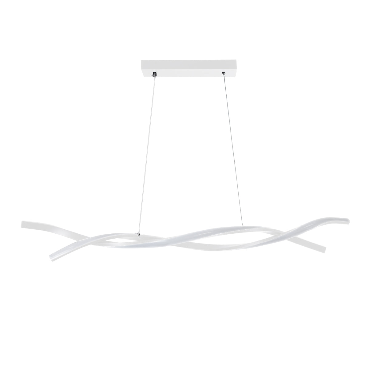 MORALES 61276 Κρεμαστό Φωτιστικό Οροφής Design LED CCT 54W 6048lm 200° AC 220-240V - Εναλλαγή Φωτισμού μέσω Τηλεχειριστηρίου All In One Ψυχρό 6000k+Φυσικό 4500k+Θερμό 2700k Dimmable Μ90 x Π14 x Υ14cm - Λευκό