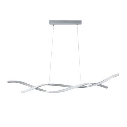MORALES 61277 Modern LED Pendant Ceiling Light 54W 6048lm 300° AC 220-240V IP20 Adjustable White CCT with Remote Control from 2700K to 6000K Dimmable - Lumileds SMD Chip - Brushed Nickel - L90 x W14 x H14