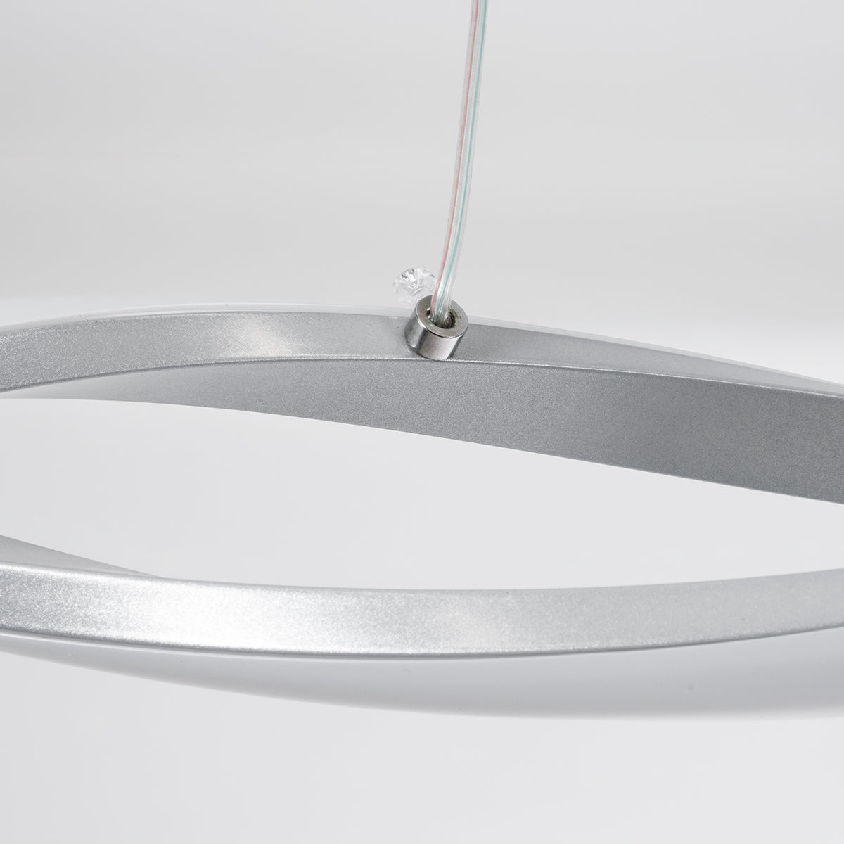 MORALES 61277 Modern LED Pendant Ceiling Light 54W 6048lm 300° AC 220-240V IP20 Adjustable White CCT with Remote Control from 2700K to 6000K Dimmable - Lumileds SMD Chip - Brushed Nickel - L90 x W14 x H14