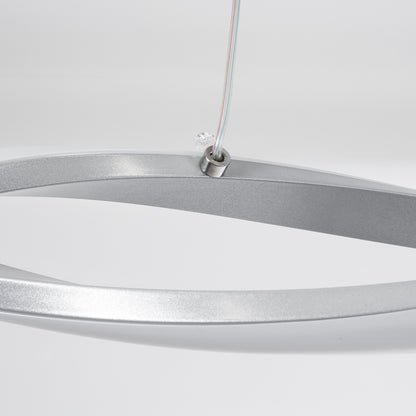 MORALES 61277 Modern LED Pendant Ceiling Light 54W 6048lm 300° AC 220-240V IP20 Adjustable White CCT with Remote Control from 2700K to 6000K Dimmable - Lumileds SMD Chip - Brushed Nickel - L90 x W14 x H14