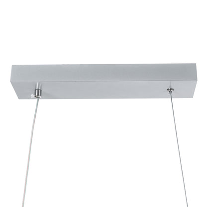 MORALES 61277 Modern LED Pendant Ceiling Light 54W 6048lm 300° AC 220-240V IP20 Adjustable White CCT with Remote Control from 2700K to 6000K Dimmable - Lumileds SMD Chip - Brushed Nickel - L90 x W14 x H14