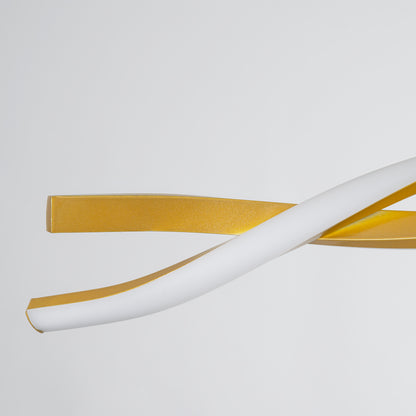 MORALES 61278 Κρεμαστό Φωτιστικό Οροφής Design LED CCT 54W 6048lm 200° AC 220-240V - Εναλλαγή Φωτισμού μέσω Τηλεχειριστηρίου All In One Ψυχρό 6000k+Φυσικό 4500k+Θερμό 2700k Dimmable Μ90 x Π14 x Υ14cm - Χρυσό Πλατίνα