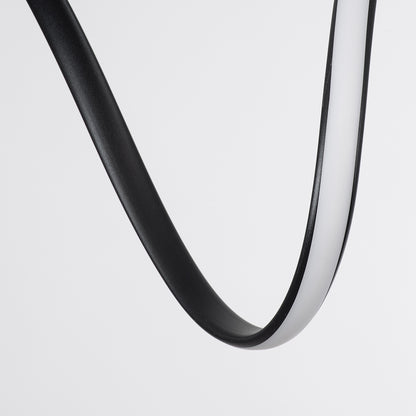 SPIRALE 61283 Κρεμαστό Φωτιστικό Οροφής Design LED CCT 75W 8400lm 300° AC 220-240V - Εναλλαγή Φωτισμού μέσω Τηλεχειριστηρίου All In One Ψυχρό 6000k+Φυσικό 4500k+Θερμό 2700k Dimmable Μ72 x Π25 x Υ30cm - Μαύρο