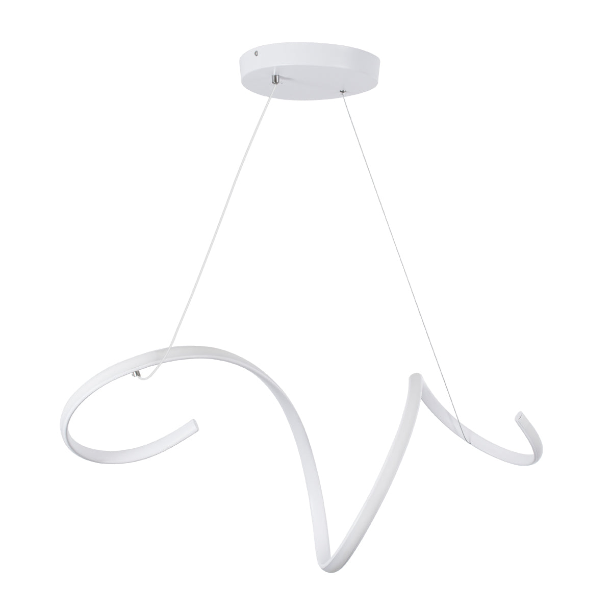 SPIRALE 61284 Κρεμαστό Φωτιστικό Οροφής Design LED CCT 75W 8400lm 300° AC 220-240V - Εναλλαγή Φωτισμού μέσω Τηλεχειριστηρίου All In One Ψυχρό 6000k+Φυσικό 4500k+Θερμό 2700k Dimmable Μ72 x Π25 x Υ30cm - Λευκό