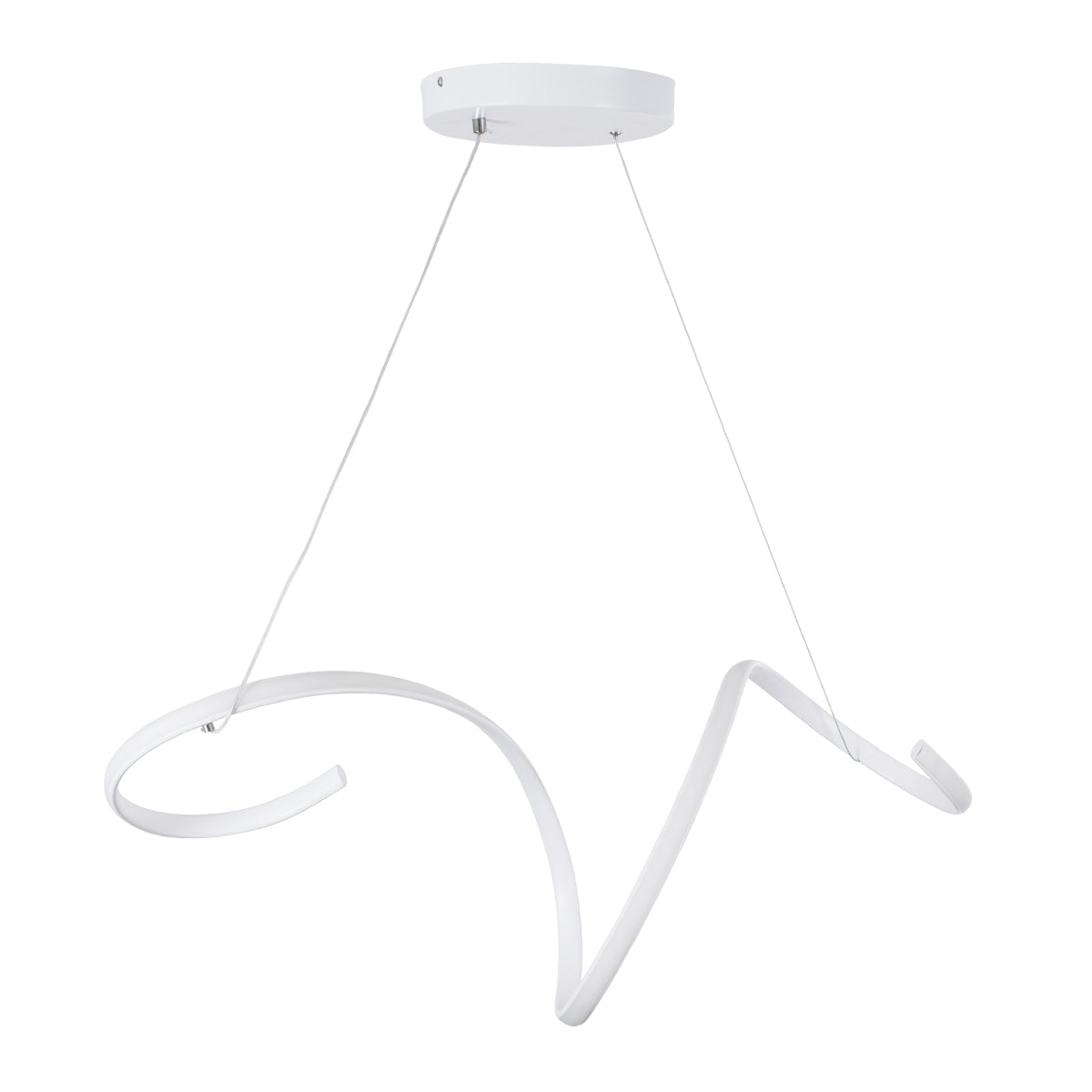 SPIRALE 61284 Κρεμαστό Φωτιστικό Οροφής Design LED CCT 75W 8400lm 300° AC 220-240V - Εναλλαγή Φωτισμού μέσω Τηλεχειριστηρίου All In One Ψυχρό 6000k+Φυσικό 4500k+Θερμό 2700k Dimmable Μ72 x Π25 x Υ30cm - Λευκό