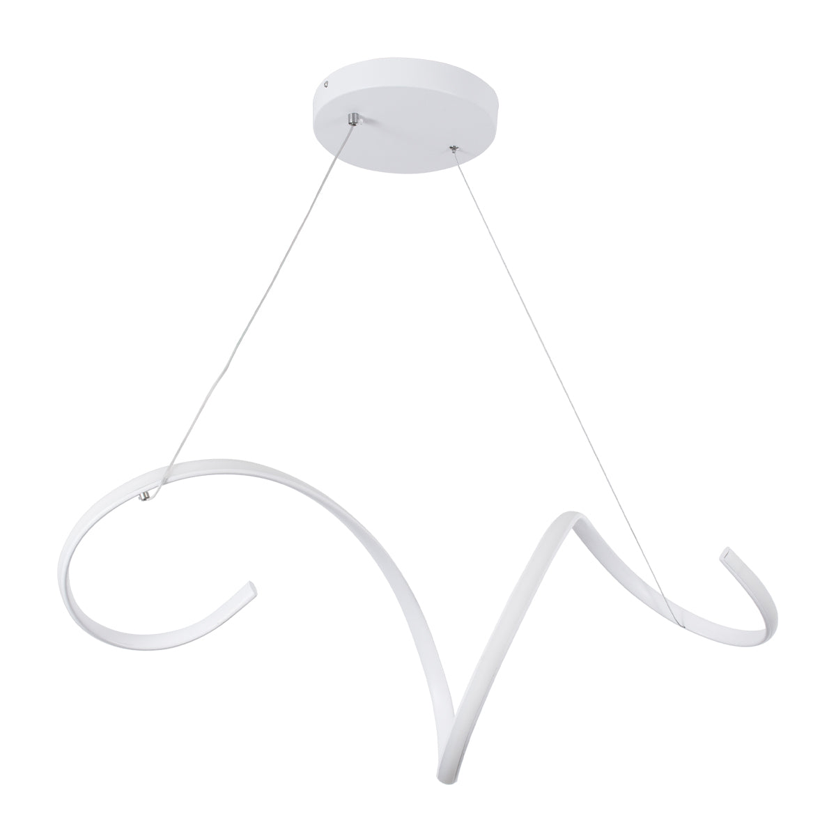 SPIRALE 61284 Κρεμαστό Φωτιστικό Οροφής Design LED CCT 75W 8400lm 300° AC 220-240V - Εναλλαγή Φωτισμού μέσω Τηλεχειριστηρίου All In One Ψυχρό 6000k+Φυσικό 4500k+Θερμό 2700k Dimmable Μ72 x Π25 x Υ30cm - Λευκό